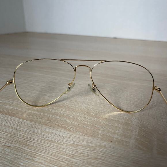 Ray-Ban RB3025 Gold Aviator Large Metal Sunglasses 001/58 FRAMES ONLY 55-14 - Picture 5 of 8